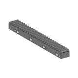 108 F - Rack quality 8 straight toothing drilled and milled surfaces
